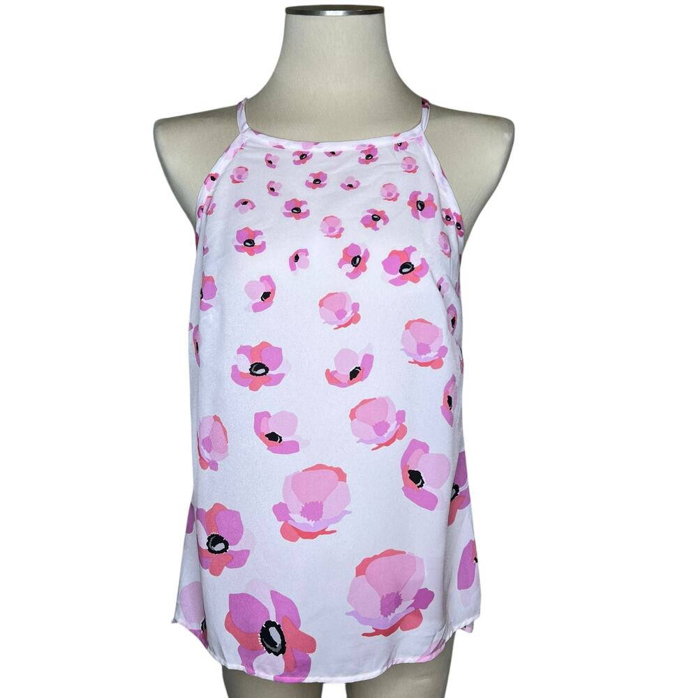 CAbi Tie-Back Halter Pink Poppies 5218 Medium